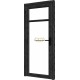Steel Look deur - 02 enkel DOUGLAS, zwart, rechtsdr, deur: 830x2060mm+kozijn: 964x2136mm