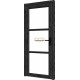 Steel Look deur - 03 enkel DOUGLAS, zwart, rechtsdr, deur: 830x2060mm+kozijn: 964x2136mm