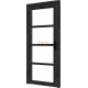Steel Look deur - 04 enkel DOUGLAS, zwart, linksdr, deur: 830x2060mm+kozijn: 964x2136mm