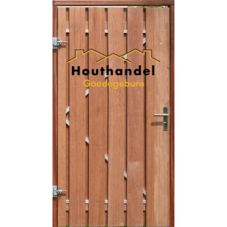 Poort hardhout 100cm breed 195cm hoog