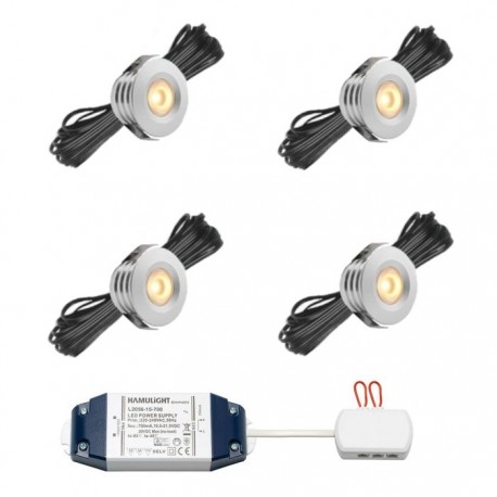 LED inbouwspot Pals bas | warmwit | set van 4 stuks