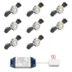 LED inbouwspot Pals bas | warmwit | set van 8