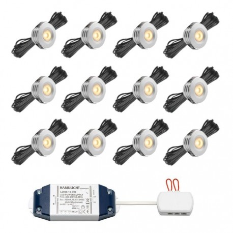 LED inbouwspot Pals bas | warmwit | set van 12