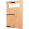 Opgeklamte deur enkel XL met bovenraam rechtsdr.	- onbehandeld 1200x2100 | 1335x2170 kozijn